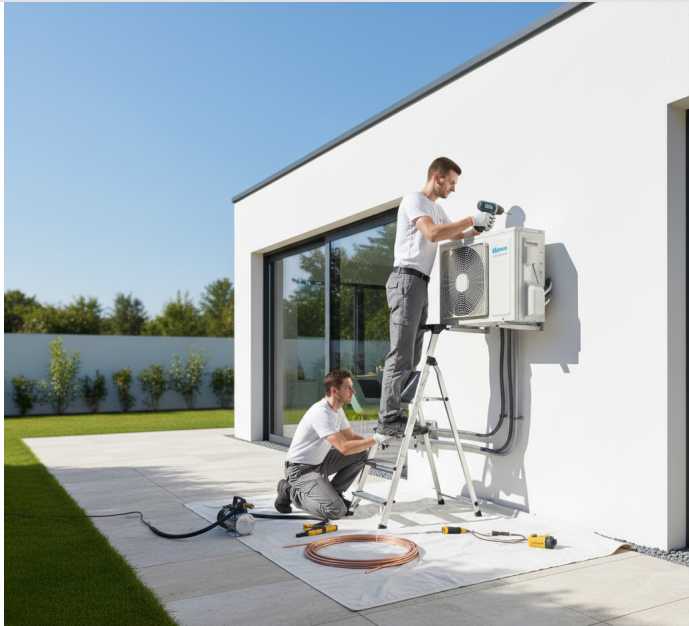 Installation pompe à chaleur, Réalmont